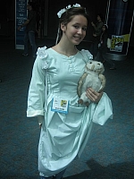 Labyrinth's Sarah with owl Jareth plushie