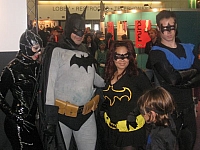 Catwoman, Batman, Batgirl, and Nightwing